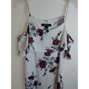 Ashley Stewart Dress Women 1X  Multi Color Boho Flirty Summer Preppy Party Y2k